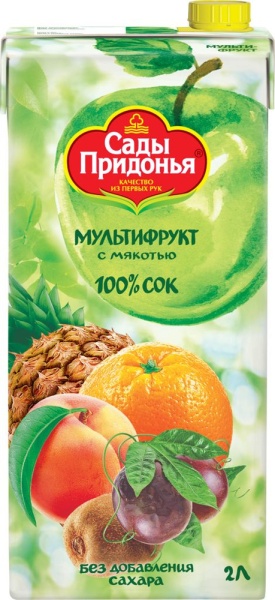 СОК САДЫ ПРИДОНЬЯ МУЛЬТИФРУКТОВЫЙ С МЯКОТЬЮ 2Л