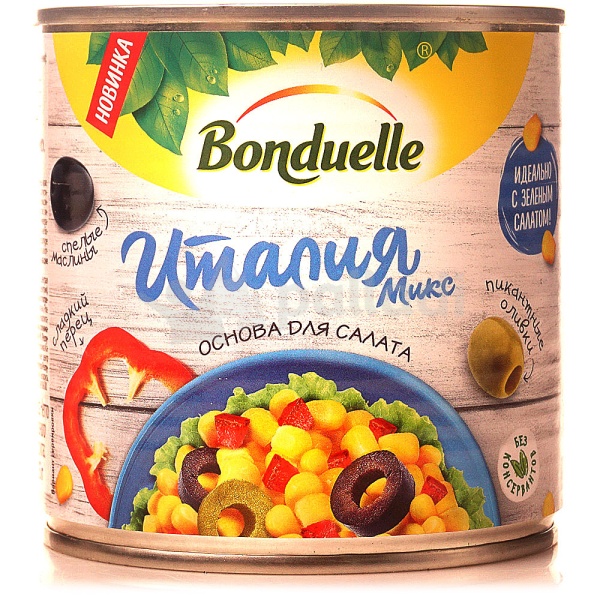 ОВОЩНАЯ СМЕСЬ "BONDUELLE" С КУКУРУЗОЙ ИТАЛИЯ МИКС 425МЛ