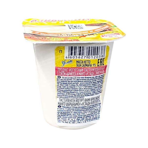 ЙОГУРТ УСЛАДА АБРИКОС/МАНГО 5% 95ГР