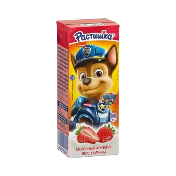 МОЛОЧНЫЙ КОКТЕЙЛЬ "РАСТИШКА" КЛУБНИКА 210ГР