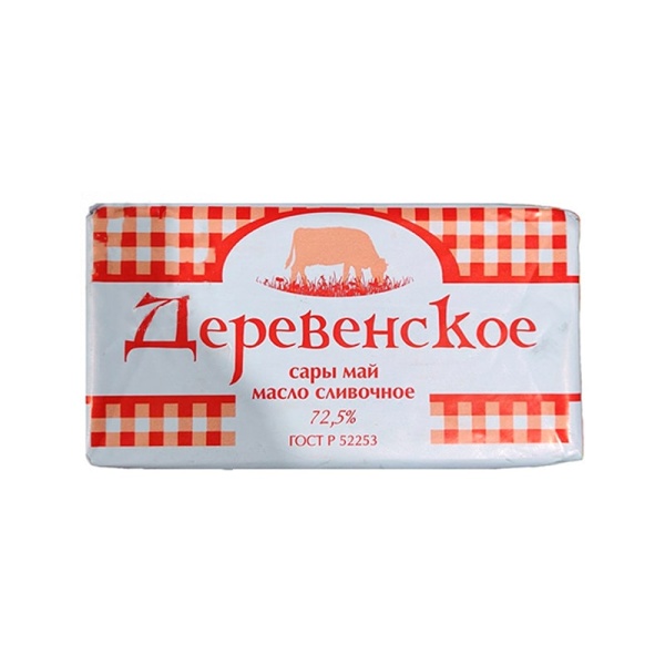 МАСЛО СЛИВОЧНОЕ "ДЕРЕВЕНСКОЕ" 72,5% 450ГР