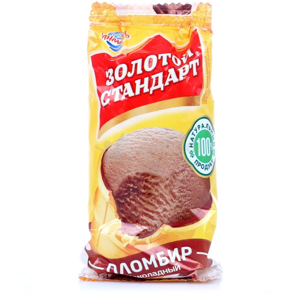МОРОЖЕНОЕ "ЗОЛОТОЙ СТАНДАРТ" НАТУРАЛЬНЫЙ ШОКОЛАД 80Г
