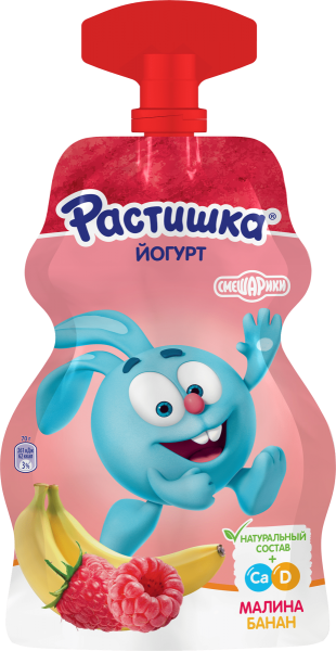 ЙОГУРТ "РАСТИШКА" МАЛИНА-БАНАН 70ГР