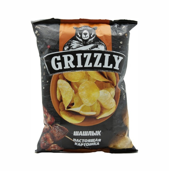 ЧИПСЫ GRIZZLY ШАШЛЫК 100ГР