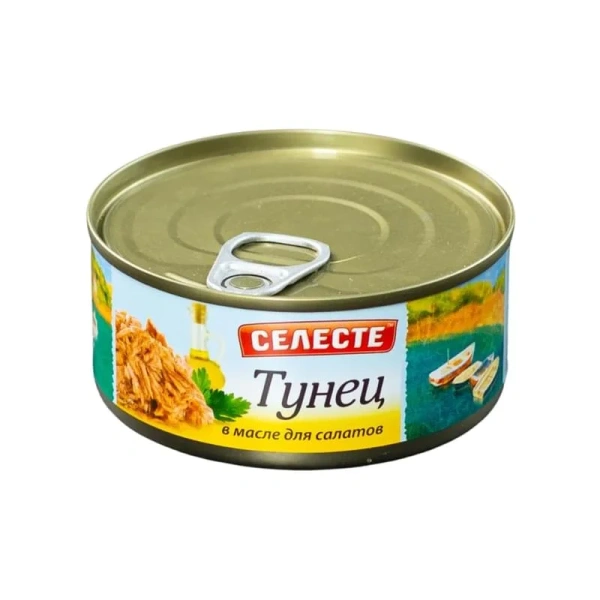 ТУНЕЦ СЕЛЕСТЕ В МАСЛЕ ДЛЯ САЛАТОВ 185ГР