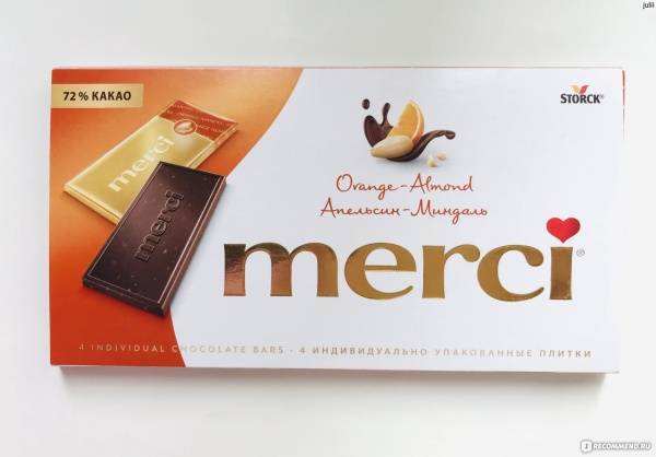 МЕРСИ ШОК,ПЛИТКА АПЕЛЬСИН-МИНДАЛЬ 100ГР