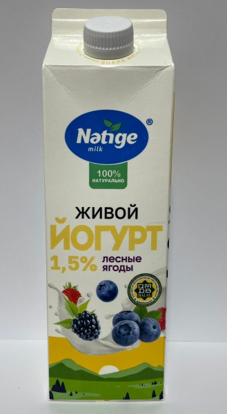 ЙОГУРТ "NATIGE" ЛЕСНЫЕ ЯГОДЫ 1,5% 450ГР