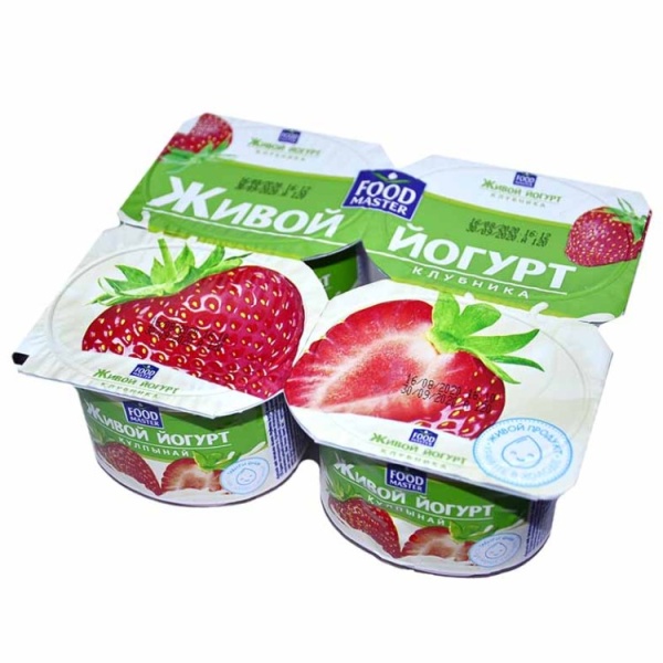 ЙОГУРТ "FOODMASTER" КЛУБНИКА 1,5% 110 гр