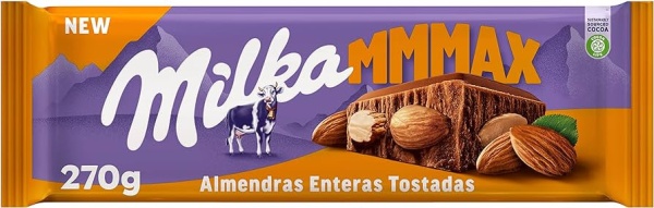 ШОКОЛАД МИЛКА С МИНДАЛЬНОЙ НАЧИНКОЙ И КАРАМЕЛ 270ГР