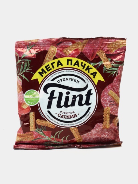СУХАРИКИ ФЛИНТ МЕГА САЛЯМИ 100ГР