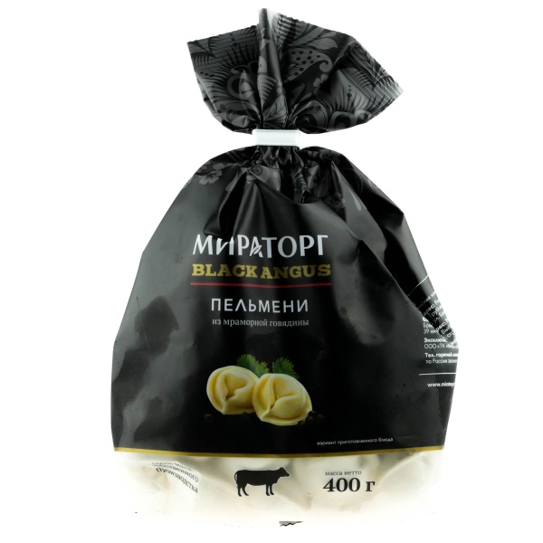 ПЕЛЬМЕНИ ИЗ ГОВЯДИНЫ МИРАТОРГ BLACK ANGUS 400ГР